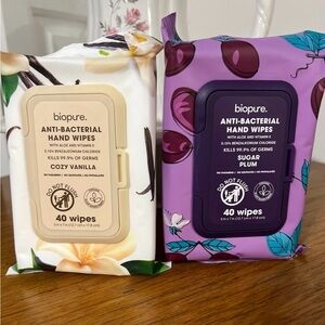 Anti-Bacterial Hand Wipes - Cozy Vanilla and Sugar Plum